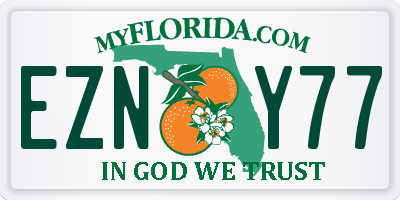 FL license plate EZNY77