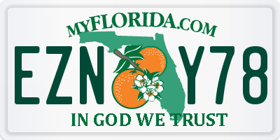 FL license plate EZNY78