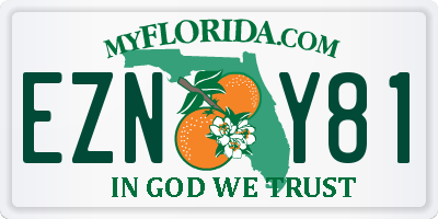 FL license plate EZNY81