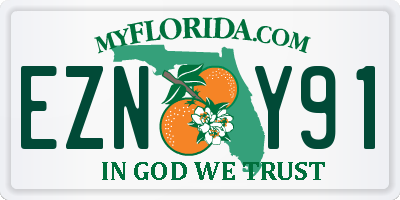 FL license plate EZNY91