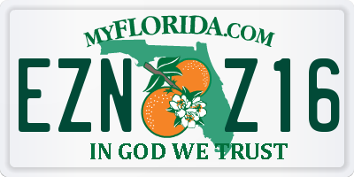 FL license plate EZNZ16