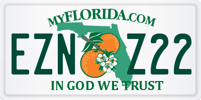 FL license plate EZNZ22