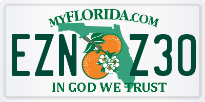 FL license plate EZNZ30