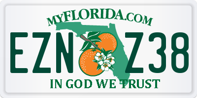 FL license plate EZNZ38