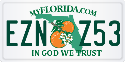 FL license plate EZNZ53