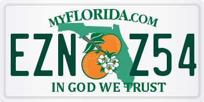 FL license plate EZNZ54