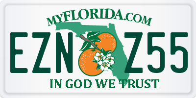 FL license plate EZNZ55