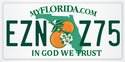 FL license plate EZNZ75