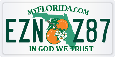 FL license plate EZNZ87