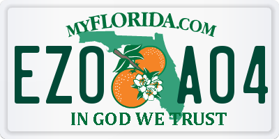 FL license plate EZOA04