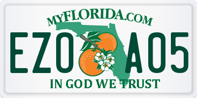 FL license plate EZOA05