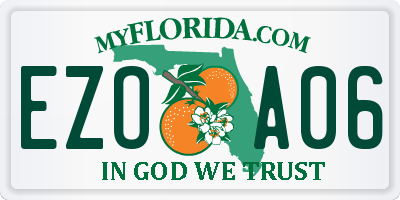 FL license plate EZOA06