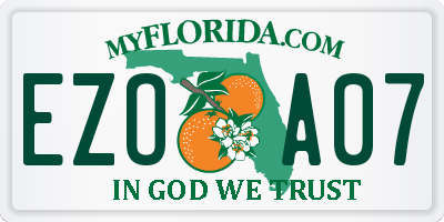 FL license plate EZOA07