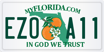 FL license plate EZOA11