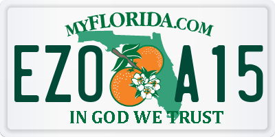 FL license plate EZOA15