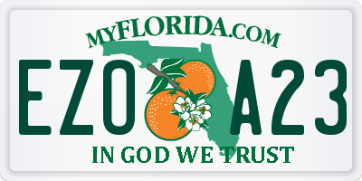 FL license plate EZOA23