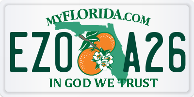 FL license plate EZOA26