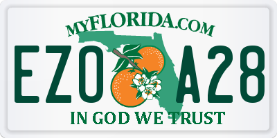 FL license plate EZOA28