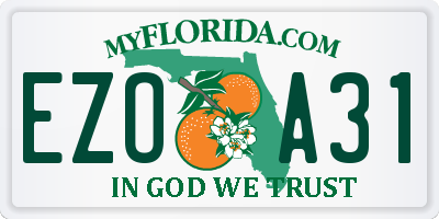 FL license plate EZOA31