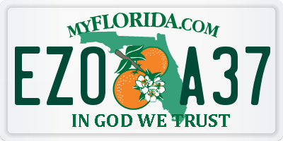 FL license plate EZOA37