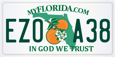 FL license plate EZOA38