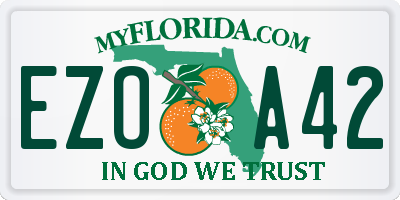 FL license plate EZOA42