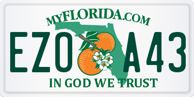 FL license plate EZOA43