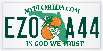 FL license plate EZOA44