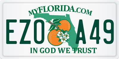 FL license plate EZOA49