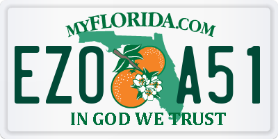 FL license plate EZOA51