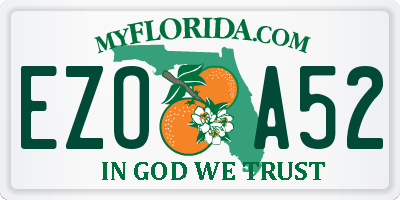 FL license plate EZOA52