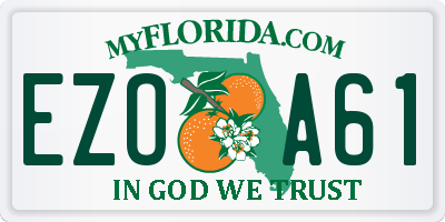 FL license plate EZOA61