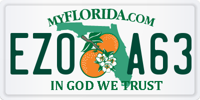 FL license plate EZOA63