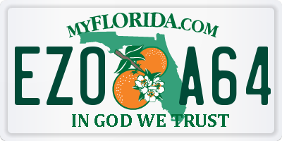 FL license plate EZOA64