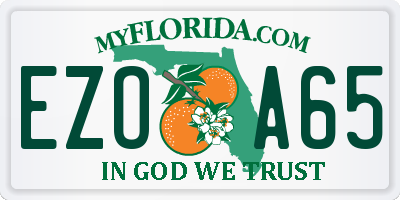 FL license plate EZOA65