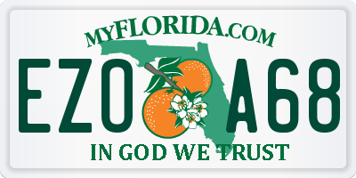 FL license plate EZOA68