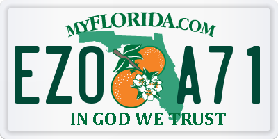 FL license plate EZOA71