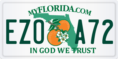 FL license plate EZOA72