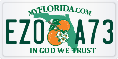 FL license plate EZOA73