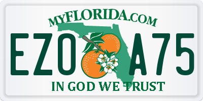 FL license plate EZOA75