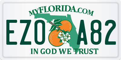 FL license plate EZOA82