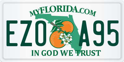 FL license plate EZOA95