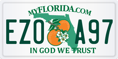 FL license plate EZOA97