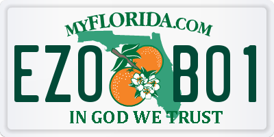 FL license plate EZOB01