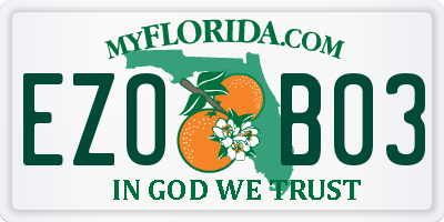 FL license plate EZOB03