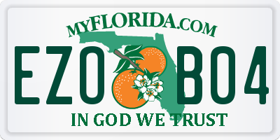 FL license plate EZOB04