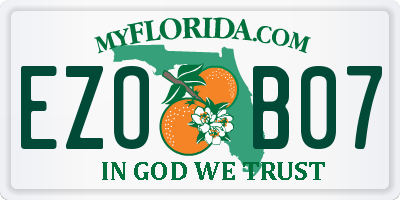 FL license plate EZOB07