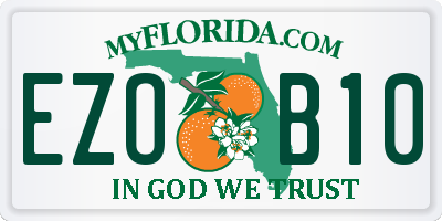 FL license plate EZOB10