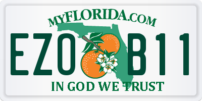 FL license plate EZOB11