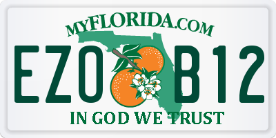 FL license plate EZOB12